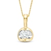 Thumbnail Image 0 of 0.20 CT. Canadian Certified Diamond Solitaire Tension Pendant in 14K Gold (I/I2) - 17''