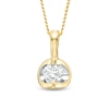 Thumbnail Image 1 of 0.20 CT. Canadian Certified Diamond Solitaire Tension Pendant in 14K Gold (I/I2) - 17''