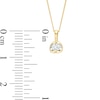 Thumbnail Image 2 of 0.20 CT. Canadian Certified Diamond Solitaire Tension Pendant in 14K Gold (I/I2) - 17''