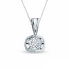 Thumbnail Image 0 of 0.20 CT. Canadian Certified Diamond Solitaire Tension Pendant in 14K White Gold (I/I2) - 17''