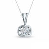 Thumbnail Image 1 of 0.20 CT. Canadian Certified Diamond Solitaire Tension Pendant in 14K White Gold (I/I2) - 17''