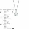 Thumbnail Image 2 of 0.20 CT. Canadian Certified Diamond Solitaire Tension Pendant in 14K White Gold (I/I2) - 17''