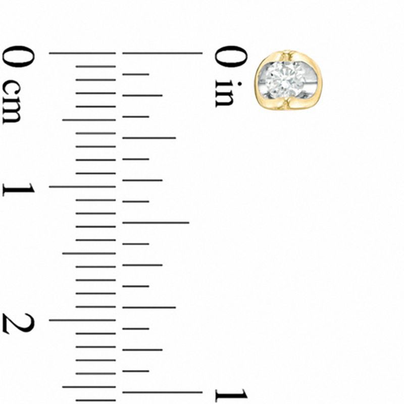 Main Image 2 of 0.40 CT. T.W. Canadian Certified Diamond Solitaire Tension Stud Earrings in 14K Gold (I/I2)