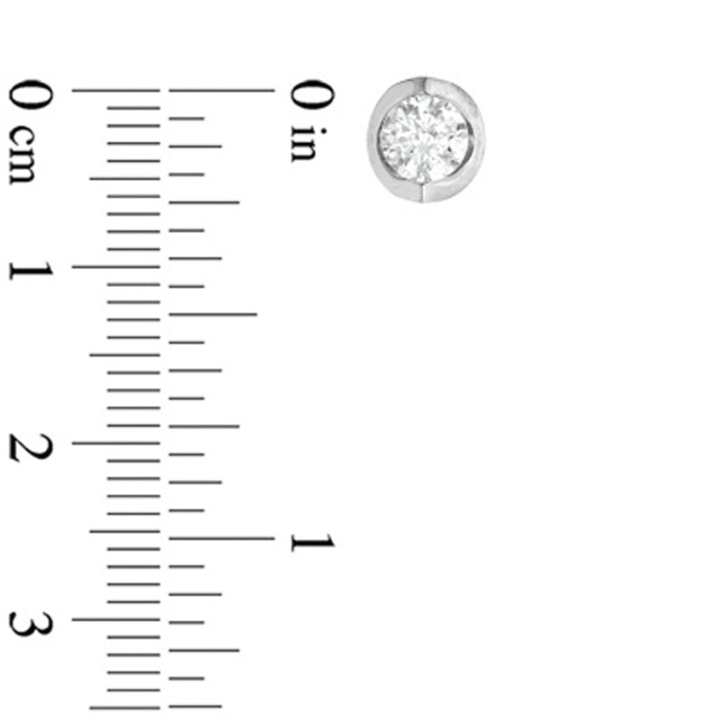 Main Image 2 of 0.40 CT. T.W. Canadian Certified Diamond Solitaire Tension Stud Earrings in 14K White Gold (I/I2)
