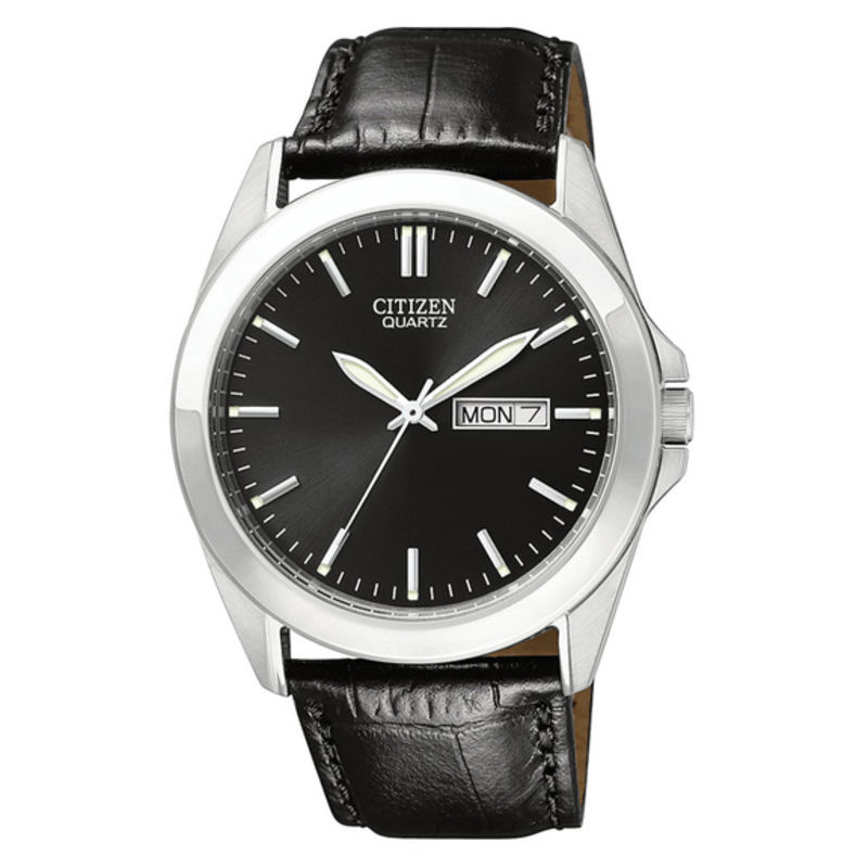 Men's Citizen Quartz Strap Watch with Black Dial (Model: BF0580-06E)|Peoples Jewellers