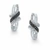 Thumbnail Image 0 of 0.25 CT. T.W. Enhanced Black and White Diamond Earrings in 10K White Gold