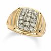 Thumbnail Image 0 of Men's 1.00 CT. T.W. Diamond Vertical Stripe Ring in 10K Gold