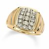 Thumbnail Image 1 of Men's 1.00 CT. T.W. Diamond Vertical Stripe Ring in 10K Gold
