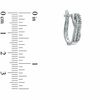 Thumbnail Image 2 of 0.25 CT. T.W. Diamond Woven Hoop Earrings in 10K White Gold