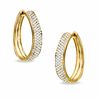 Thumbnail Image 0 of 2.00 CT. T.W. Diamond Pavé Hoop Earrings in 14K Gold