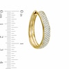 Thumbnail Image 1 of 2.00 CT. T.W. Diamond Pavé Hoop Earrings in 14K Gold