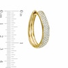 CT. T.W. Diamond Pavé Hoop Earrings in 14K Gold