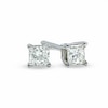 CT. T.W. Canadian Certified Princess-Cut Diamond Solitaire Stud Earrings in 14K White Gold (I/I2