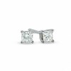 Thumbnail Image 1 of 0.20 CT. T.W. Canadian Certified Princess-Cut Diamond Solitaire Stud Earrings in 14K White Gold (I/I2)