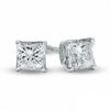 Thumbnail Image 1 of 0.30 CT. T.W. Canadian Certified Princess-Cut Diamond Solitaire Stud Earrings in 14K White Gold (I/I2)