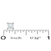 Thumbnail Image 2 of 0.50 CT. T.W. Canadian Certified Princess-Cut Diamond Solitaire Stud Earrings in 14K White Gold (I/I2)