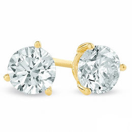 0.50 CT. T.W. Canadian Certified Diamond Solitaire Stud Earrings in 14K Gold (I/I2)