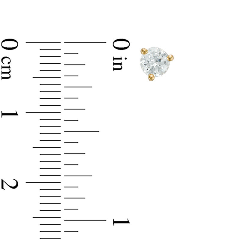 Main Image 2 of 0.50 CT. T.W. Canadian Certified Diamond Solitaire Stud Earrings in 14K Gold (I/I2)