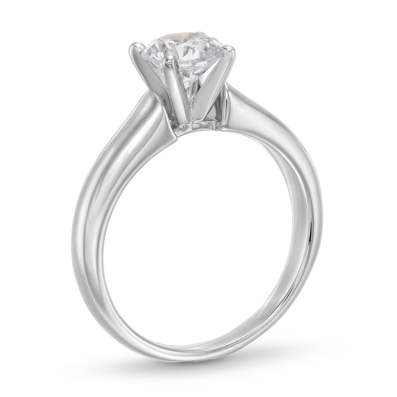 Main Image 3 of 1.20 CT. Canadian Certified Diamond Solitaire Engagement Ring in 14K White Gold (I/I1)
