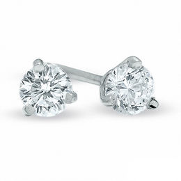 0.20 CT. T.W. Canadian Certified Diamond Solitaire Stud Earrings in 14K White Gold (I/I2)