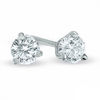Thumbnail Image 0 of 0.10 CT. T.W. Canadian Certified Diamond Solitaire Stud Earrings in 14K White Gold (I/I2)