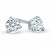 Thumbnail Image 1 of 0.10 CT. T.W. Canadian Certified Diamond Solitaire Stud Earrings in 14K White Gold (I/I2)