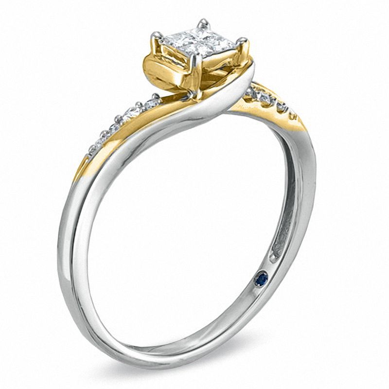 0.20 CT. T.W. Diamond Vine Promise Ring in 10K White Gold