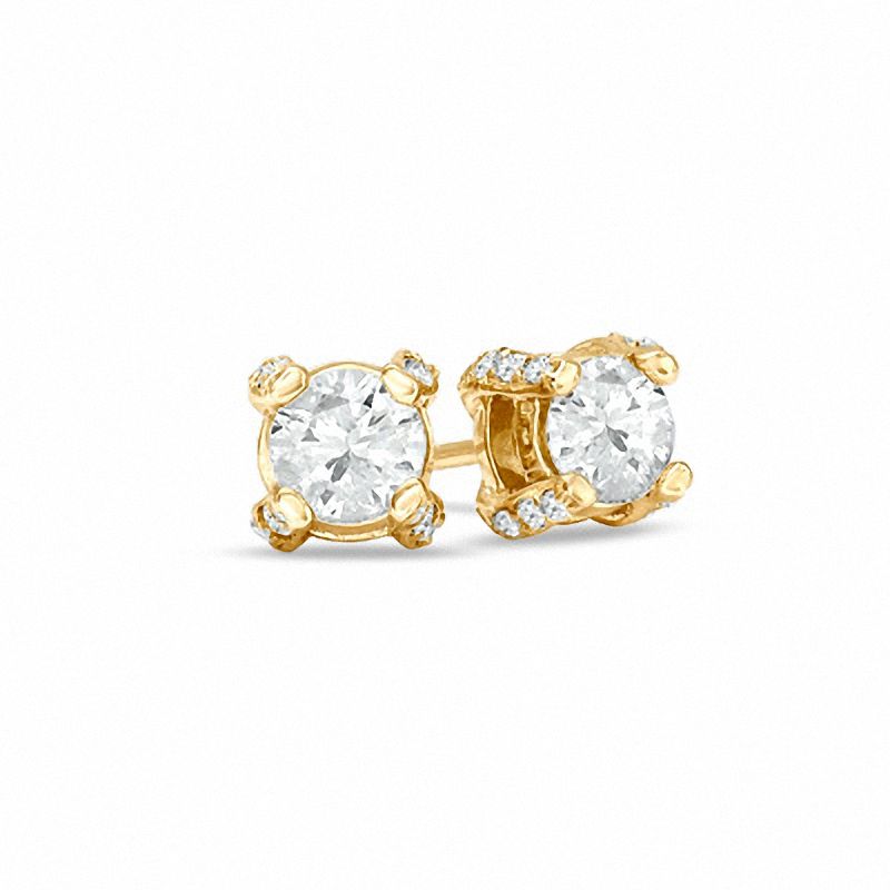 1.00 CT. T.W. Diamond Stud Earrings in 14K Gold