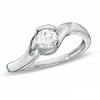 Thumbnail Image 0 of 0.60 CT. Certified Canadian Diamond Solitaire Swirl Engagement Ring in 14K White Gold (I/I1)