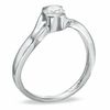 Thumbnail Image 1 of 0.60 CT. Certified Canadian Diamond Solitaire Swirl Engagement Ring in 14K White Gold (I/I1)