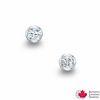 Thumbnail Image 1 of 0.20 CT. T.W. Certified Canadian Diamond Solitaire Bezel Stud Earrings in 10K White Gold (I/I2)
