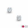 Thumbnail Image 0 of 0.20 CT. T.W. Certified Canadian Diamond Solitaire Bezel Stud Earrings in 10K White Gold (I/I2)