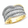 Thumbnail Image 0 of 1.00 CT. T.W. Baguette and Round Diamond Band in 10K Gold