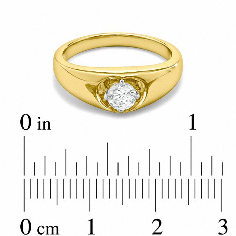 Main Image 3 of 0.30 CT. Certified Canadian Diamond Solitaire Engagement Ring in 14K Gold (I/I2)