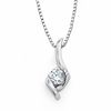 Thumbnail Image 0 of Sirena™ 0.10 CT. Diamond Solitaire Pendant in 10K White Gold