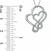 Thumbnail Image 2 of 0.12 CT. T.W. Diamond Double Loop Heart Pendant in Sterling Silver