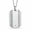 Thumbnail Image 0 of Diamond Accent Dog Tag Pendant in Titanium - 24"