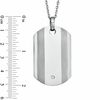Thumbnail Image 2 of Diamond Accent Dog Tag Pendant in Titanium - 24"