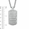 Thumbnail Image 2 of Men's Textured Dog Tag Pendant in Stainless Steel - 24"