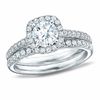 Thumbnail Image 1 of 1.70 CT. T.W. Diamond Framed Bridal Set in 14K White Gold