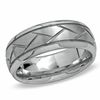 Thumbnail Image 0 of Men's 8.0mm Criss-Cross Wedding Band in Tungsten Carbide - Size 10