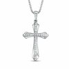 0.07 CT. T.W. Diamond Cross Pendant in Sterling Silver