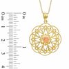 Thumbnail Image 2 of Filigree with Rose Pendant in 10K Two-Tone Gold - 17"