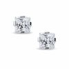 5.0mm Princess-Cut Lab-Created White Sapphire Stud Earrings in Sterling Silver