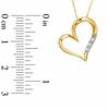 Thumbnail Image 1 of Diamond Accent Three Stone Heart Pendant in 10K Gold