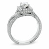 0.87 CT. T.W. Certified Diamond Square Frame Twist Ring in 14K White Gold (I/I2)