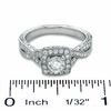 Thumbnail Image 2 of 0.87 CT. T.W. Certified Diamond Square Frame Twist Ring in 14K White Gold (I/I2)