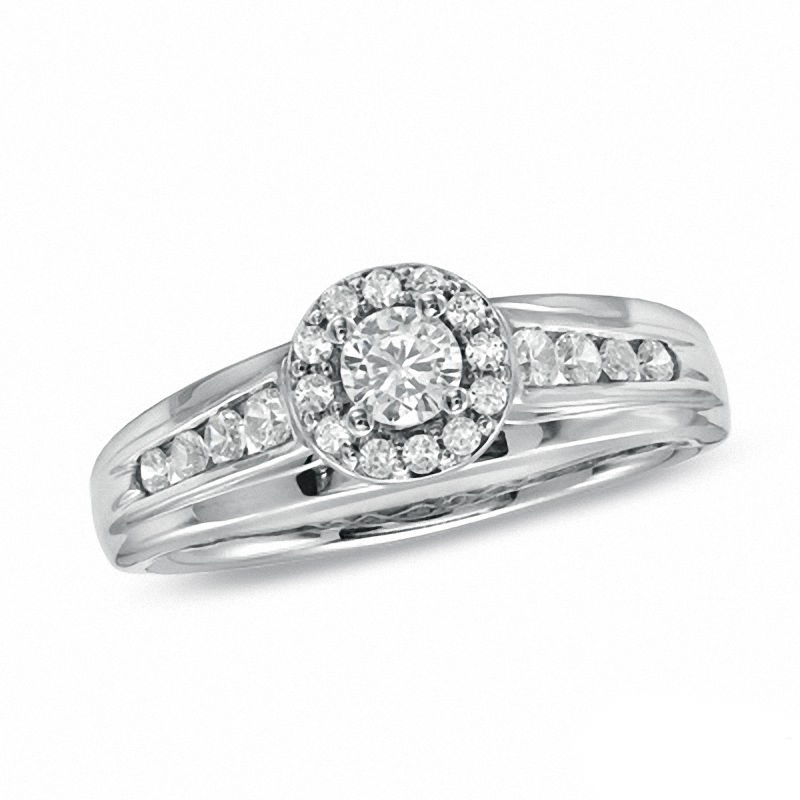 Main Image 1 of 0.50 CT. T.W. Certified Canadian Diamond Engagement Ring in 14K White Gold (I/I1)