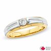 Thumbnail Image 0 of Men's 0.25 CT. Certified Canadian Diamond Solitaire Band in 14K Two-Tone Gold (I/I1)