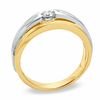 Men's 0.25 CT. Certified Canadian Diamond Solitaire Band in 14K Two-Tone Gold (I/I1)